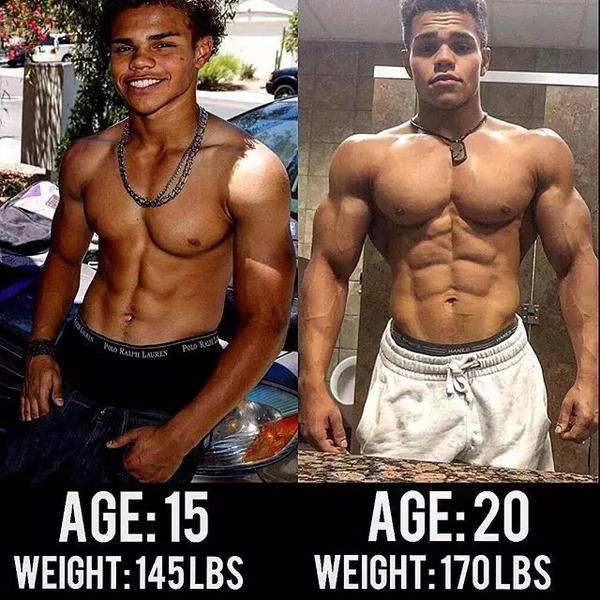 "他15歲開始健身，如今練成“變異人”！你15歲的時候在幹啥"