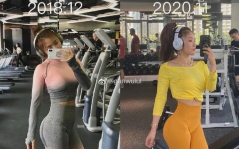 高顏值杭州妹子，身材完美，健身的魅力