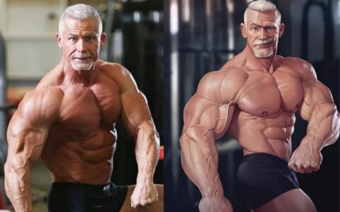 55歲大叔雖滿頭白發，卻擁有著巨獸般的肌肉，健身讓年齡只是數字