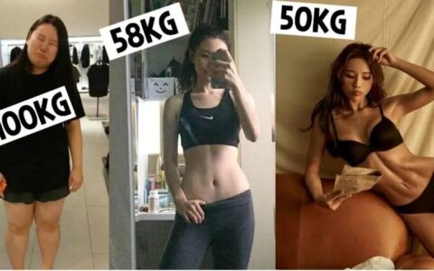 她從200斤到100斤減掉半個自己：當胖女孩瘦下來就是女神！