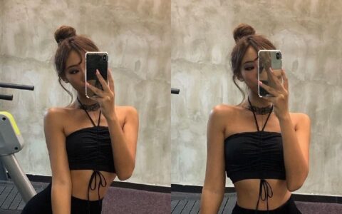 20歲廣西小姐姐身材緊致有線條，這樣的身材你不羨慕？健身去吧！