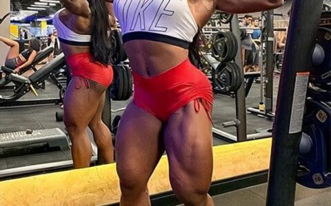 女子健身只為肌肉，這一腿腱子肉真結實
